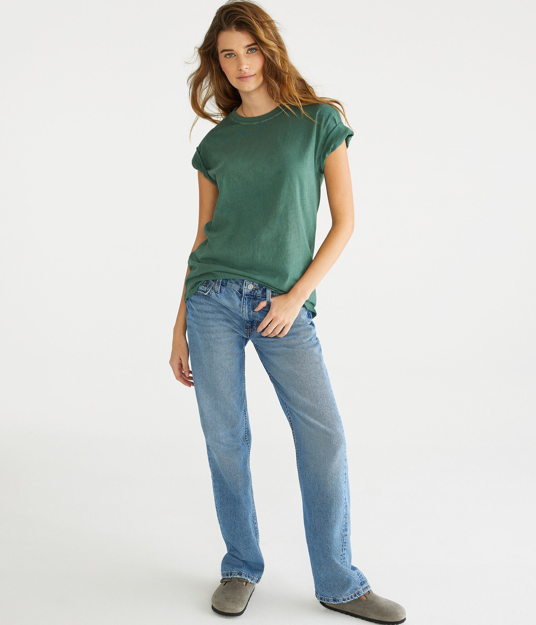 Washed Loose Fit Crew Tee