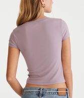 Seriously Soft Ribbed V-Neck Baby Tee