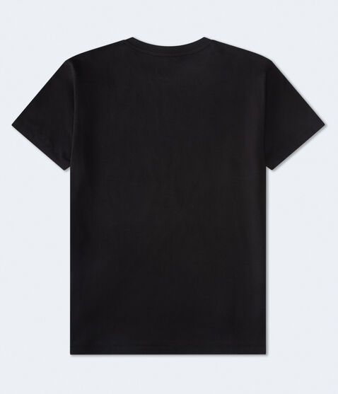 Aeropostale Laurel Circle Flocked Graphic Tee Aeropostale Laurel Circle Flocked Graphic Tee