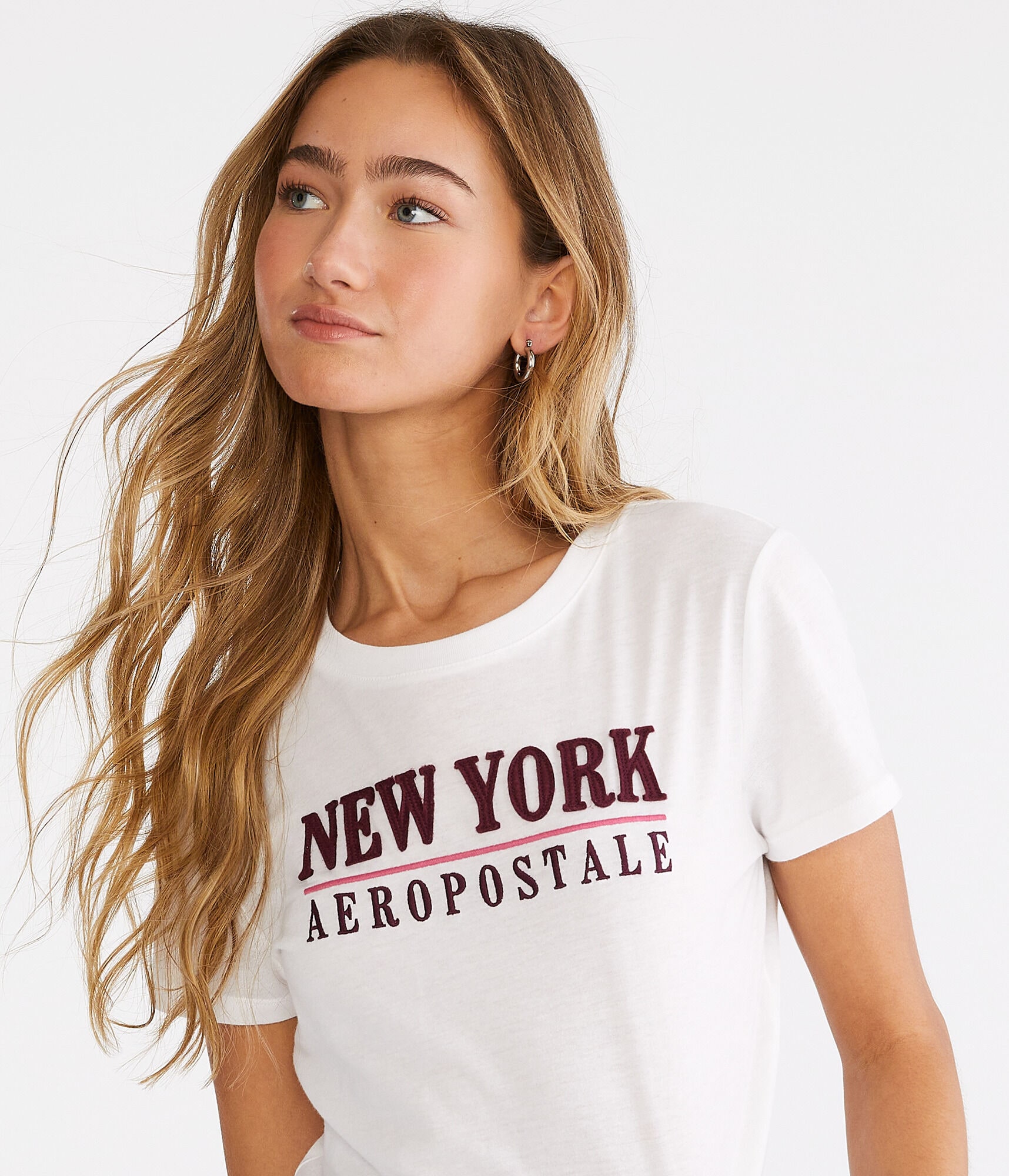 Compare Aero New York Block Appliqué Graphic Tee