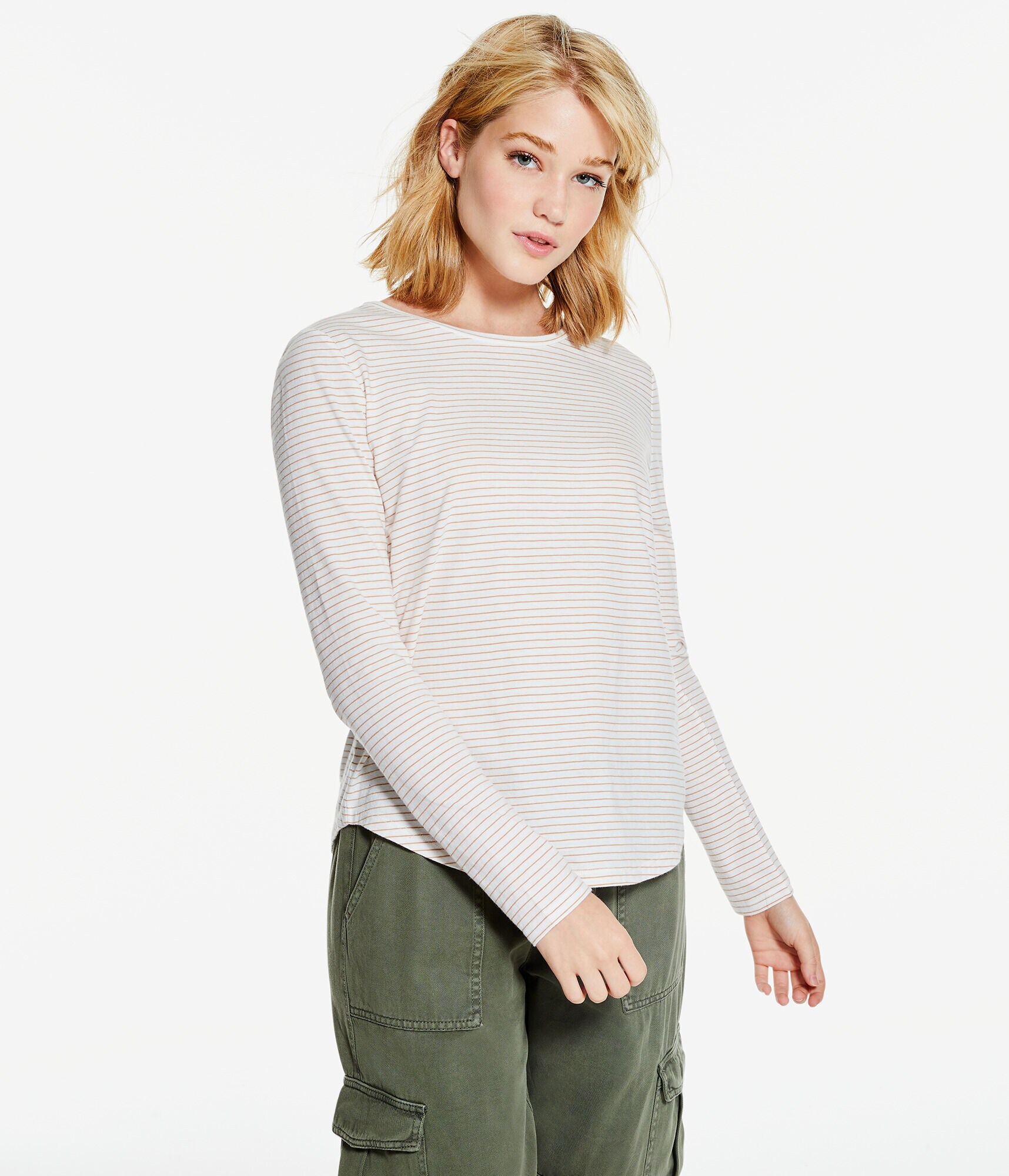 Long Sleeve Striped Crew Tee