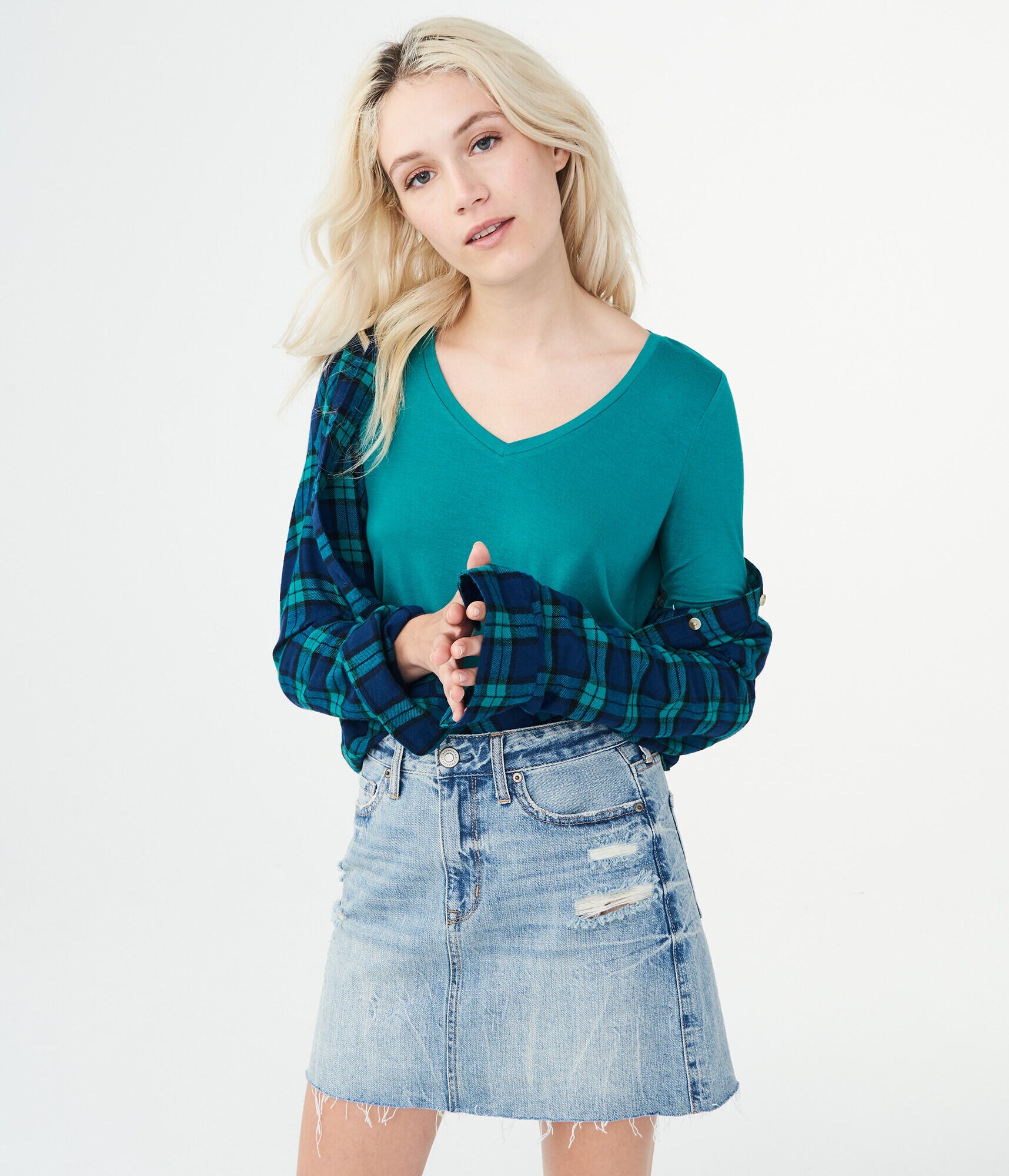 Long Sleeve Seriously Soft Solid V-Neck Tee