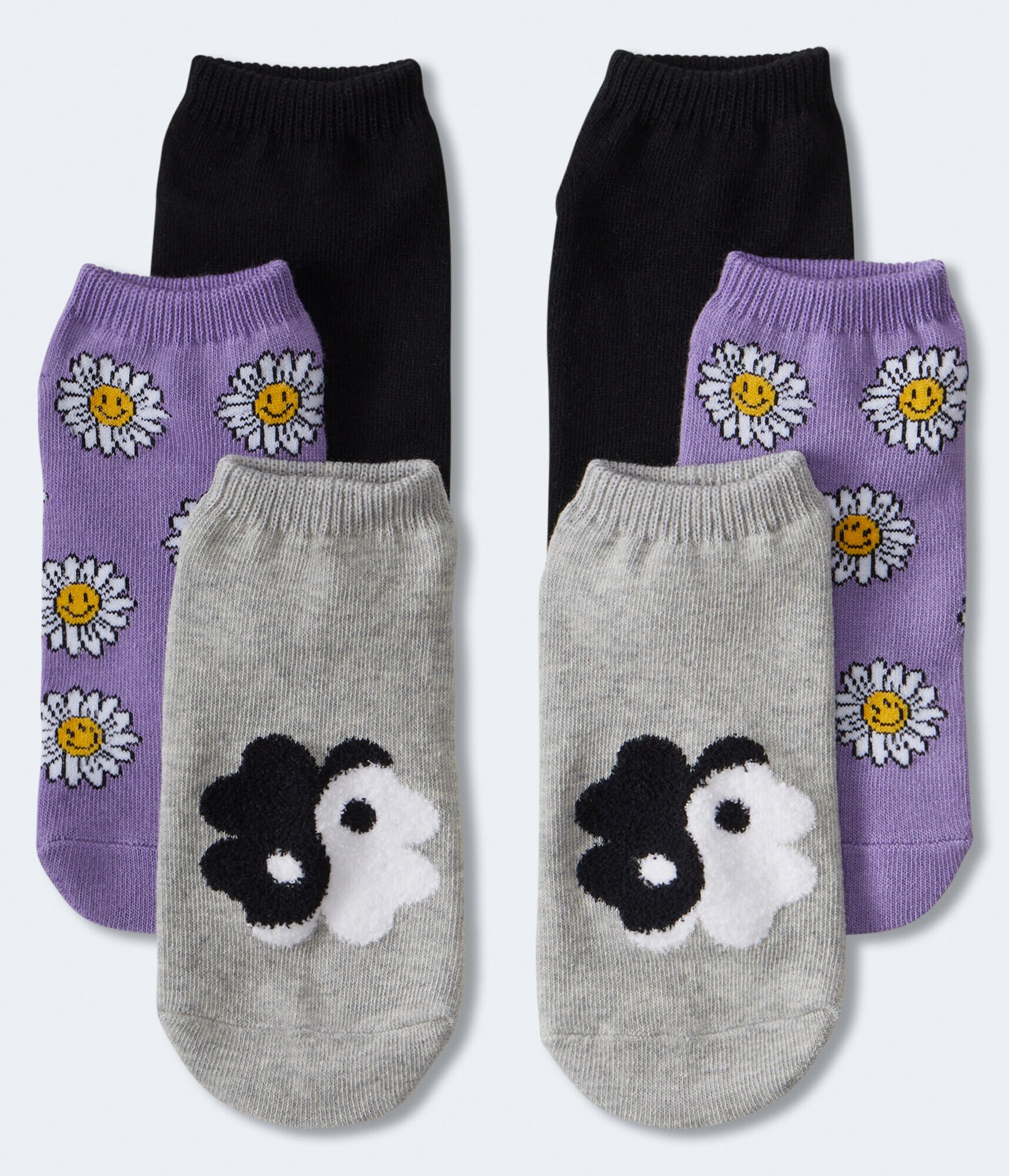 Yin Yang Floral Ankle Sock 3-Pack