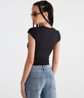 Seriously Soft Ribbed Scoop-Neck Baby Tee