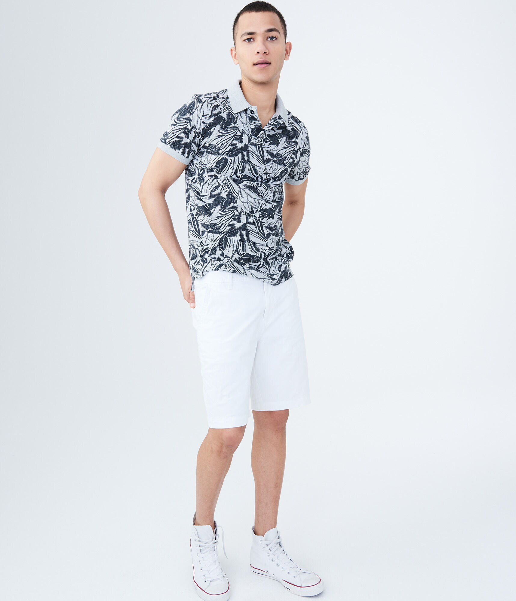 Rainforest Floral Jersey Polo