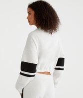 Brooklyn Sports League Cropped V-Neck Sweatshirt