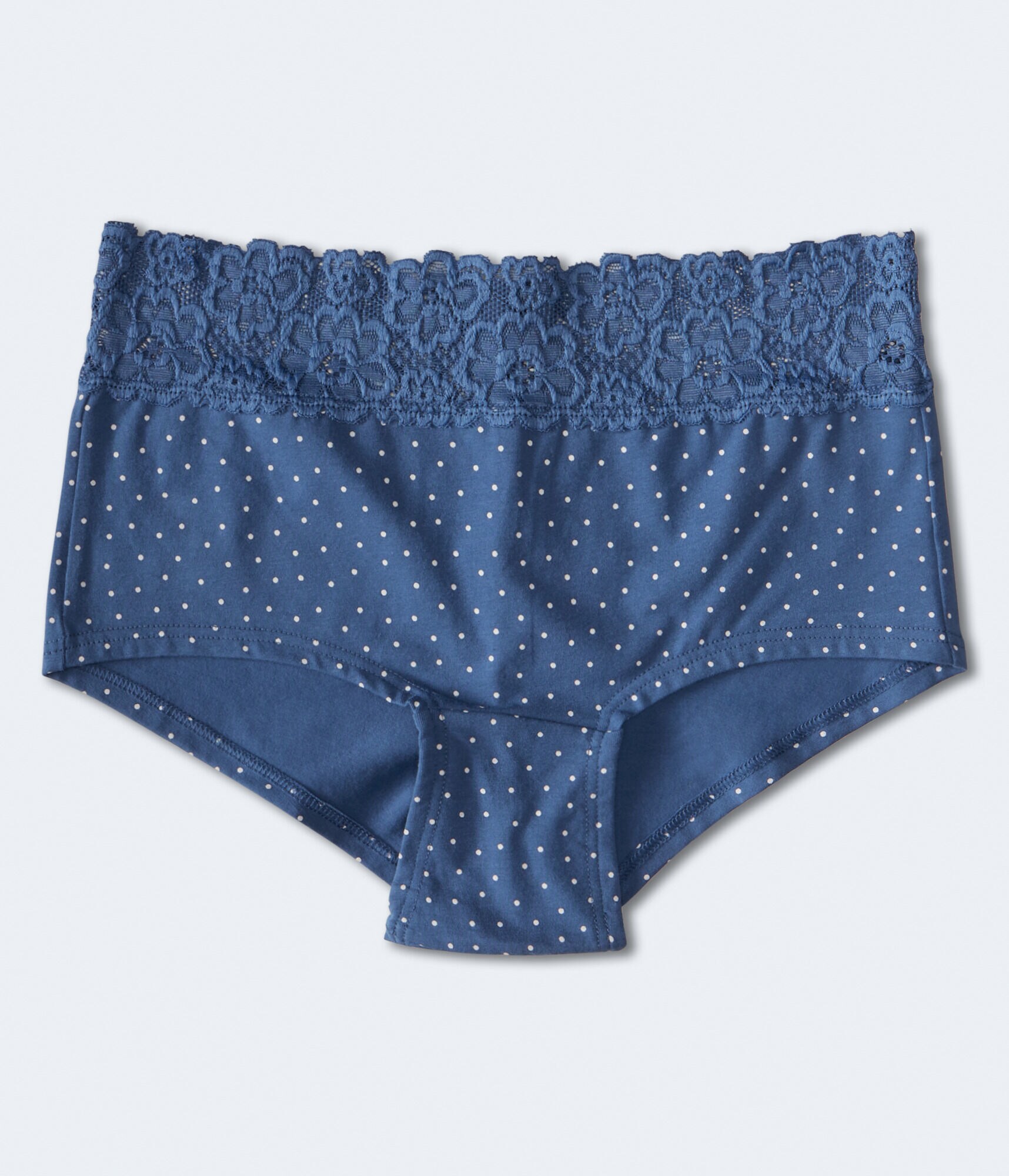 Dotted Lace-Trim Boyshort