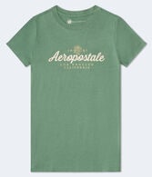 Aeropostale Script Rose Glitter Graphic Tee