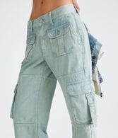 Low-Rise Wide Leg Cargo Jean