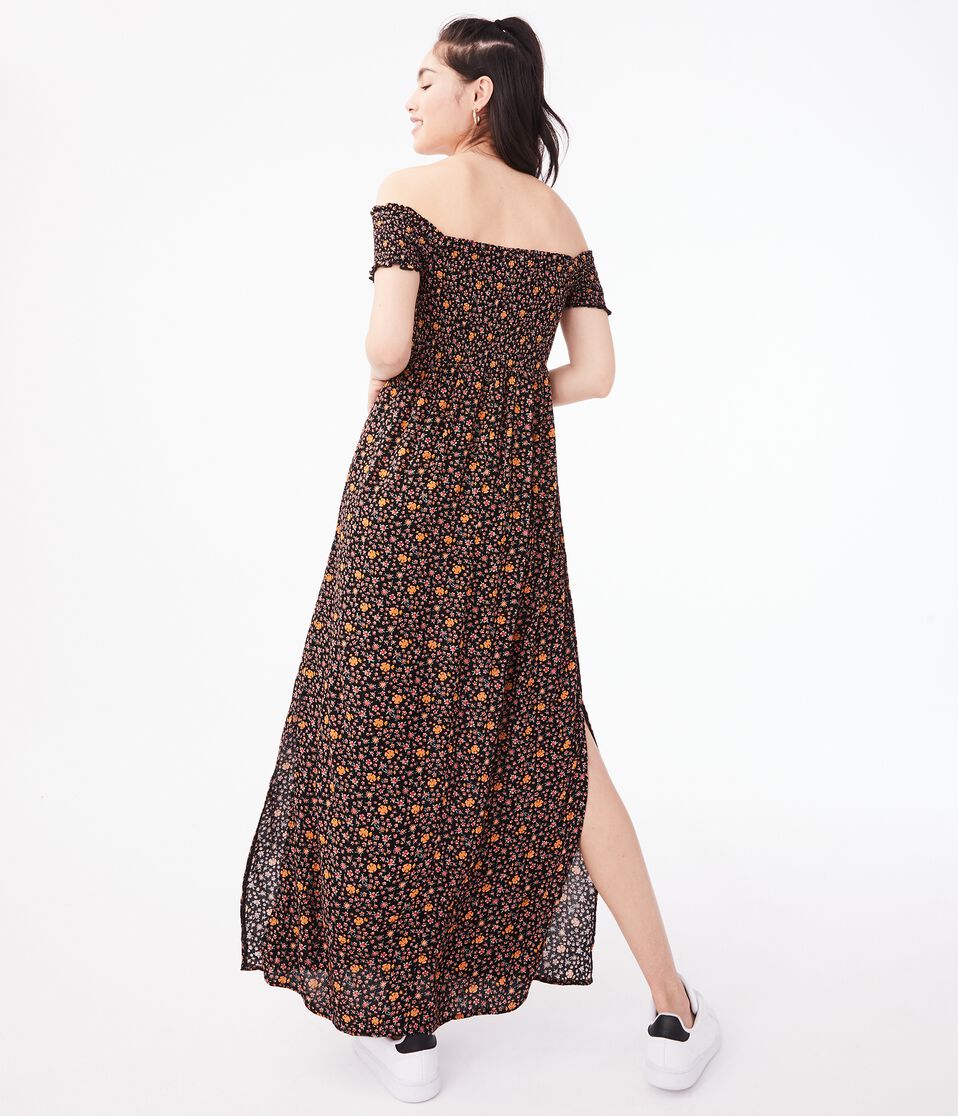 Floral Off-The-Shoulder Maxi Dress