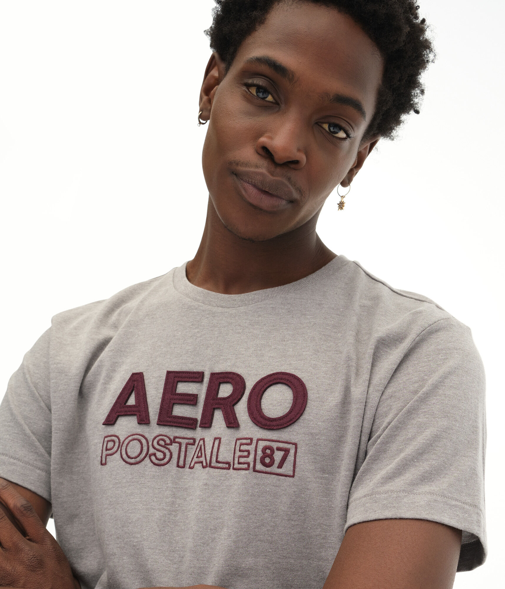 Aeropostale 87 Logo Appliqu&eacute; Graphic Tee