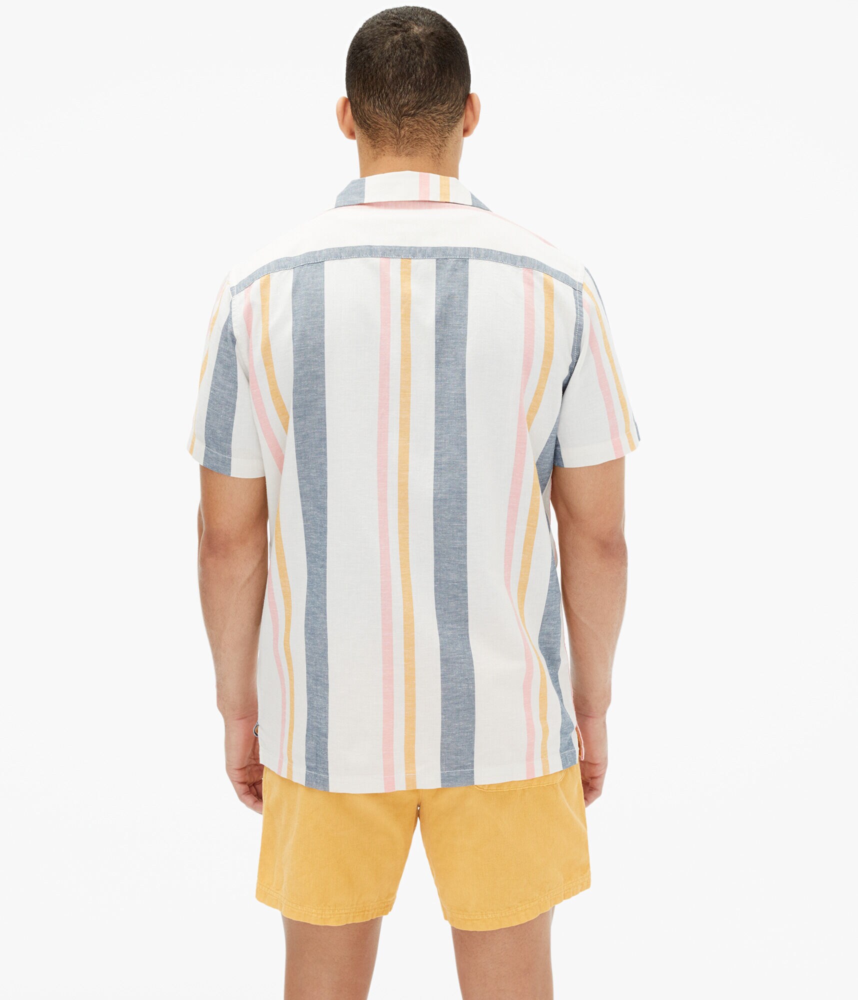 Vertical Stripe Button-Down Resort Shirt