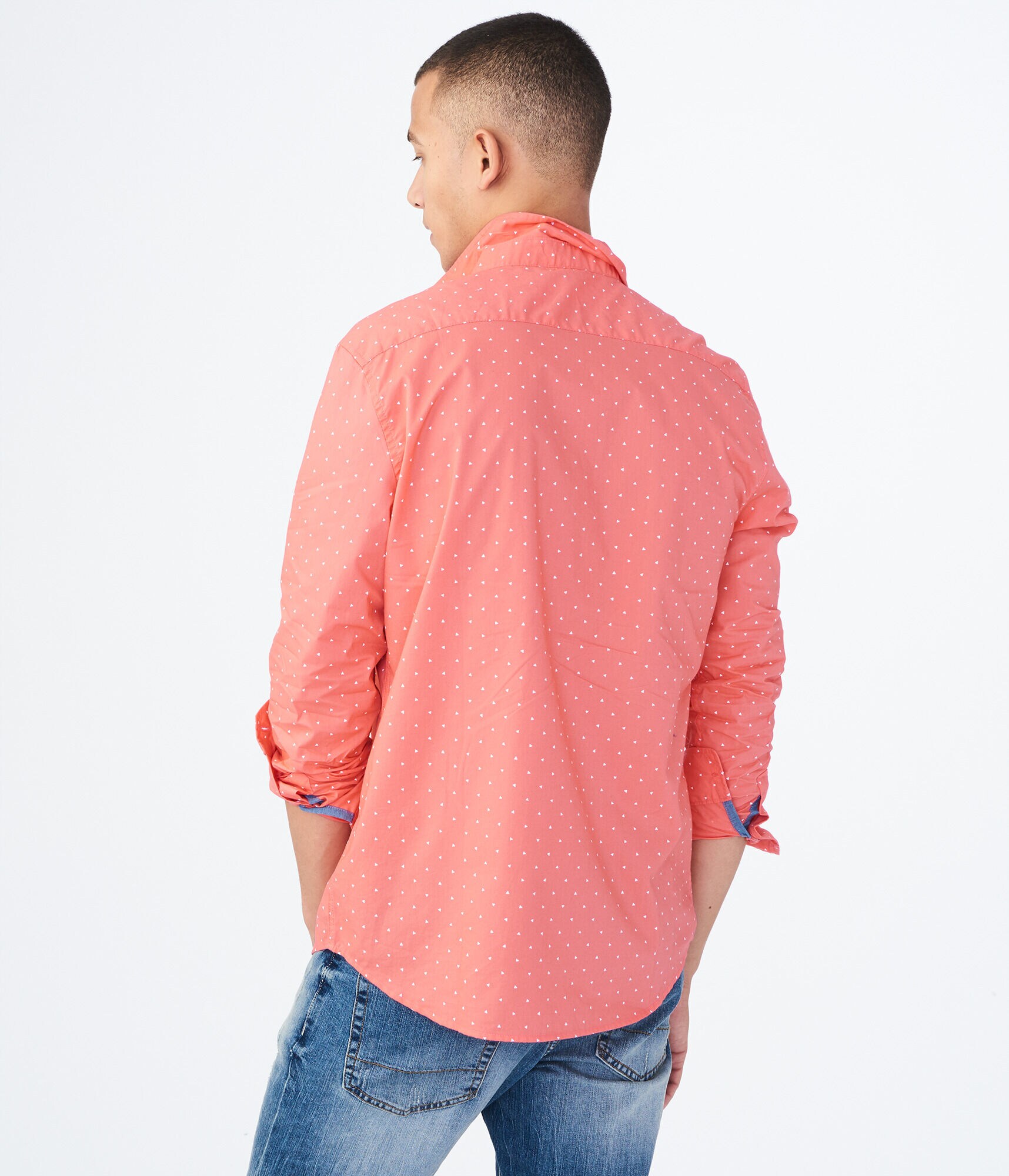Long Sleeve Triangle Woven Shirt