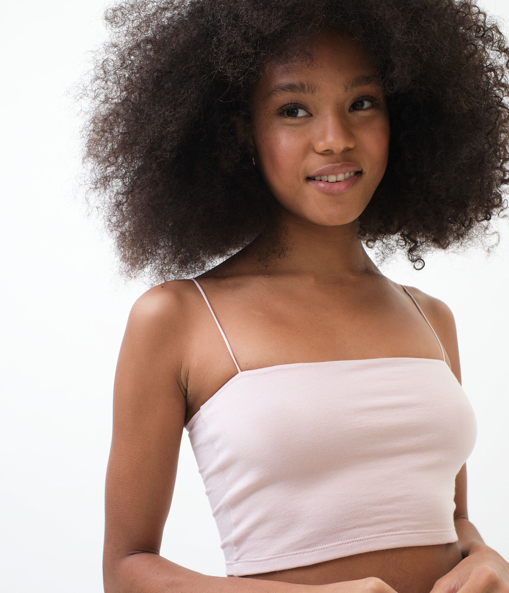 Square-Neck Cropped Cami