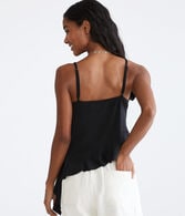 Ruffled Rose Asymmetrical Party Top