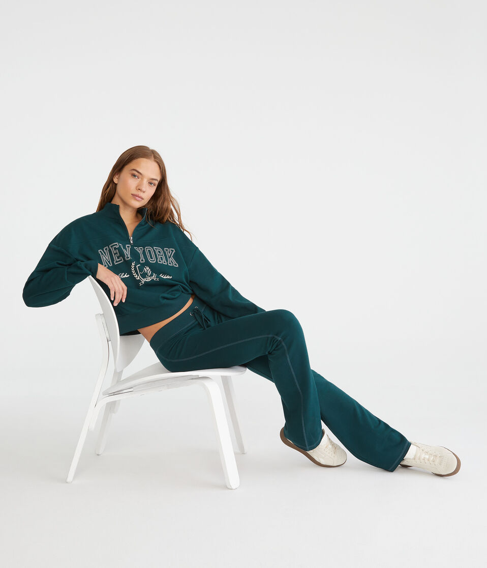 Solid Fit & Flare Sweatpants