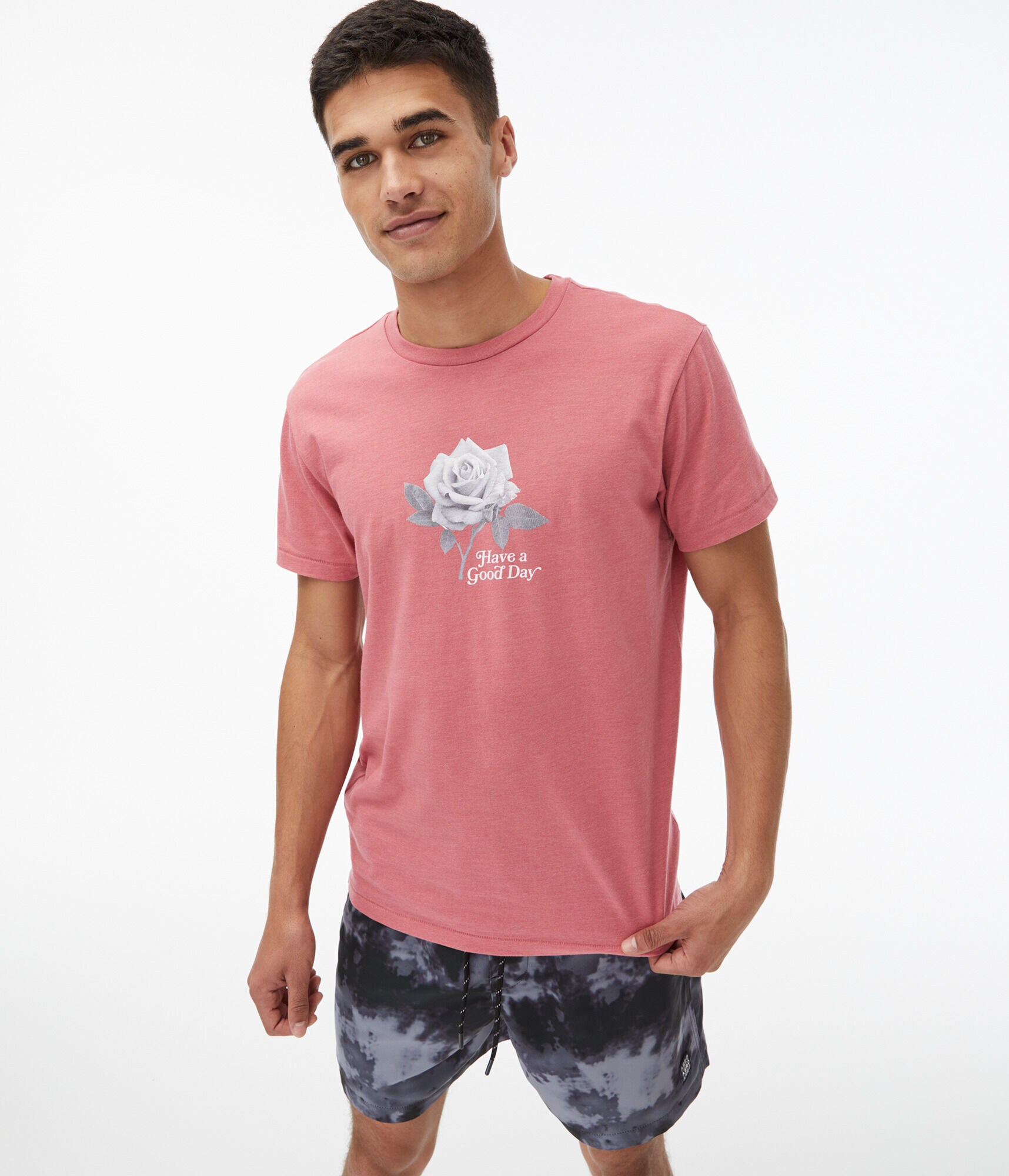 Have A Good Day Rose Graphic Tee