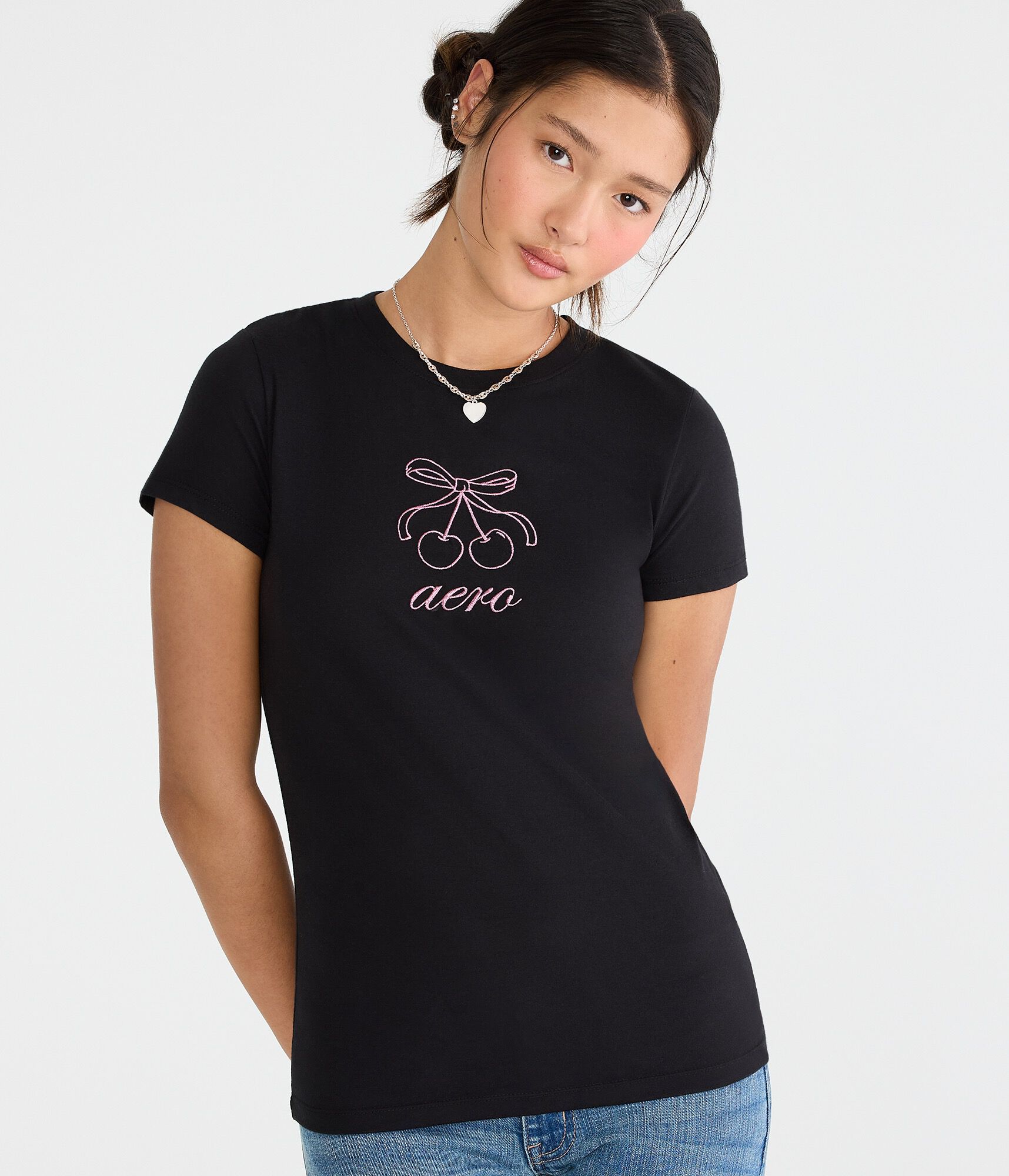 Aero Cherry Bow Graphic Tee