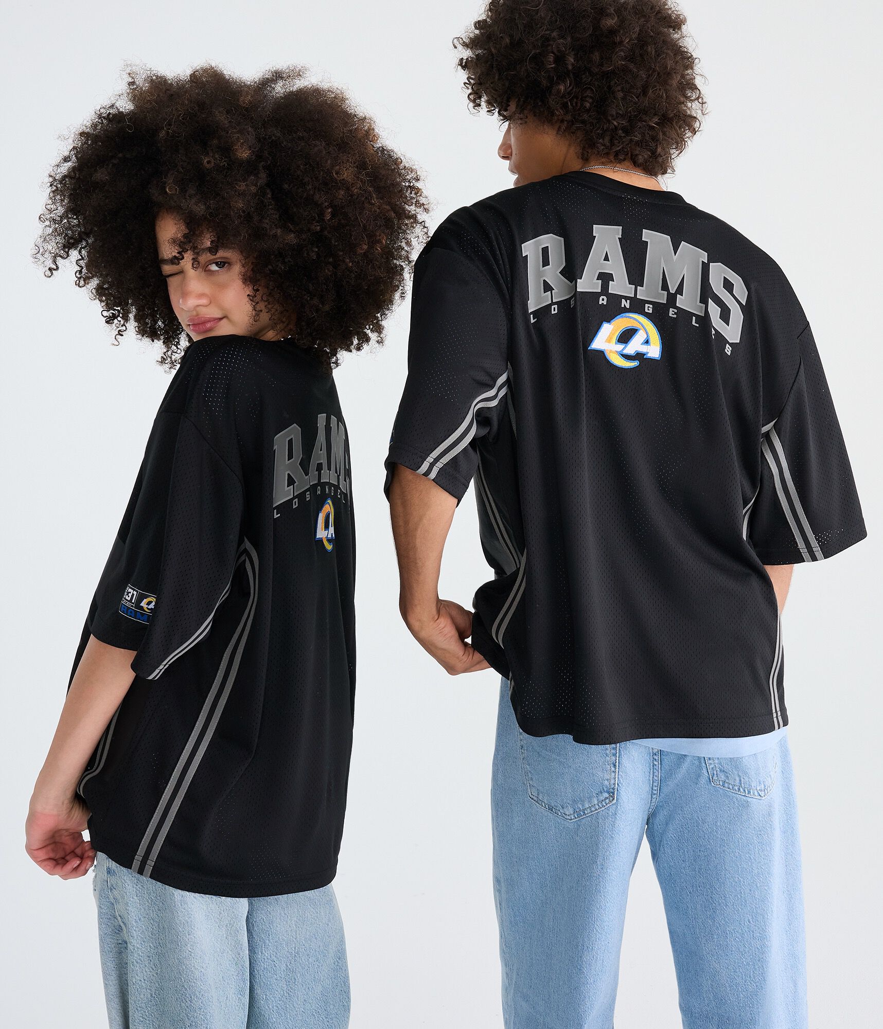 Los Angeles Rams Striped Mesh Top