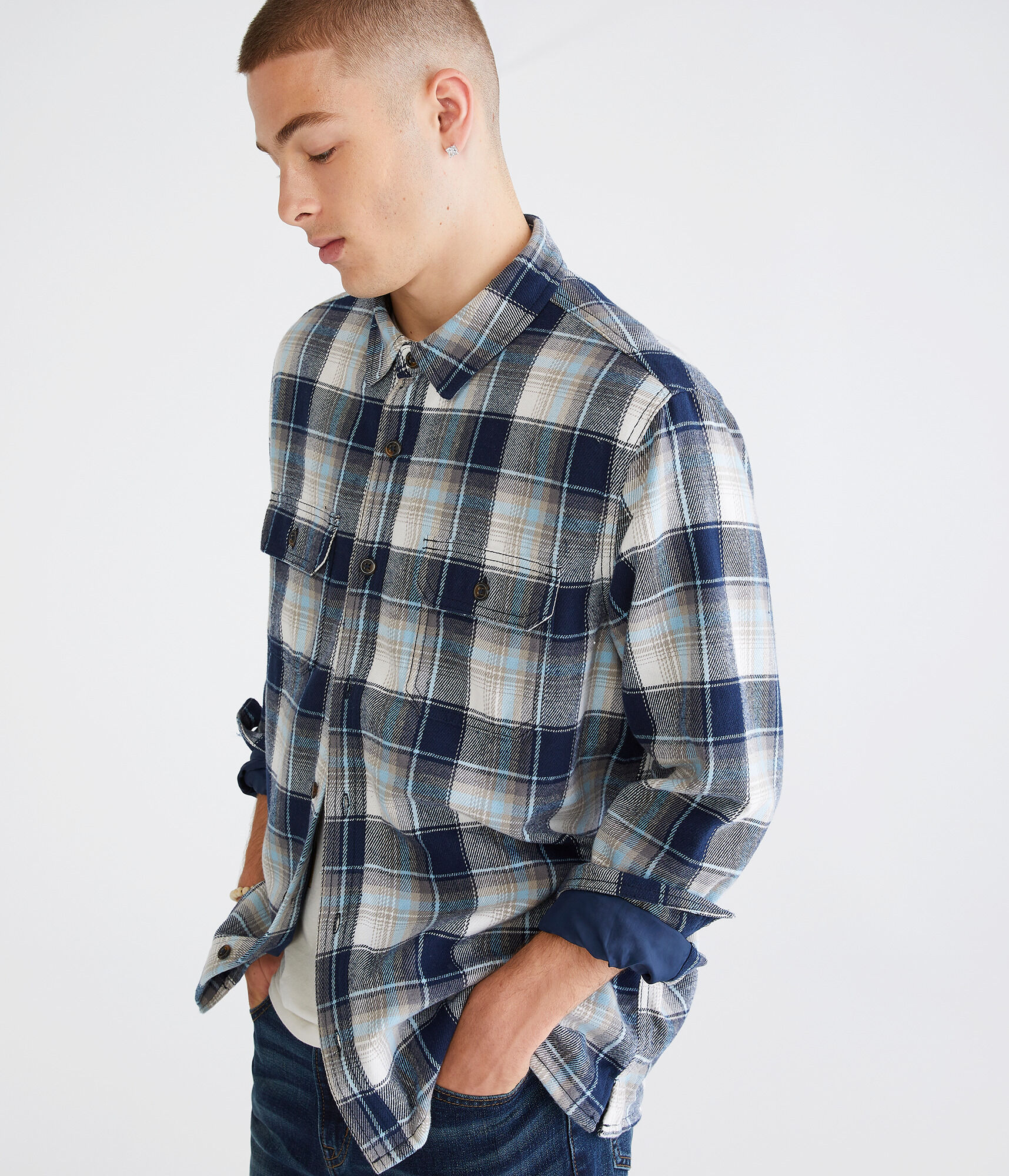 Lightweight Plaid Flannel Shacket