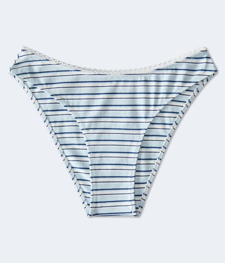 Striped Picot-Trim Cheeky