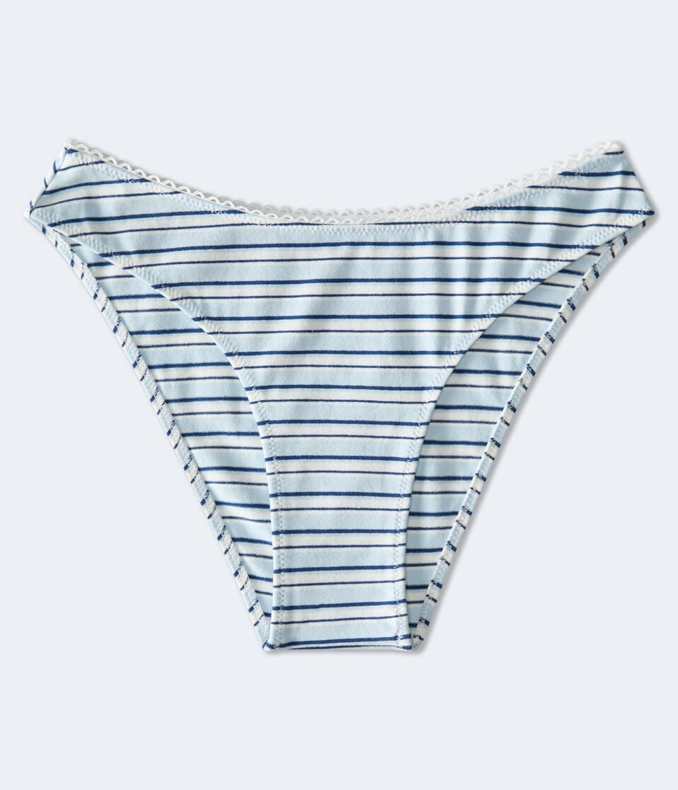 Striped Picot-Trim Cheeky