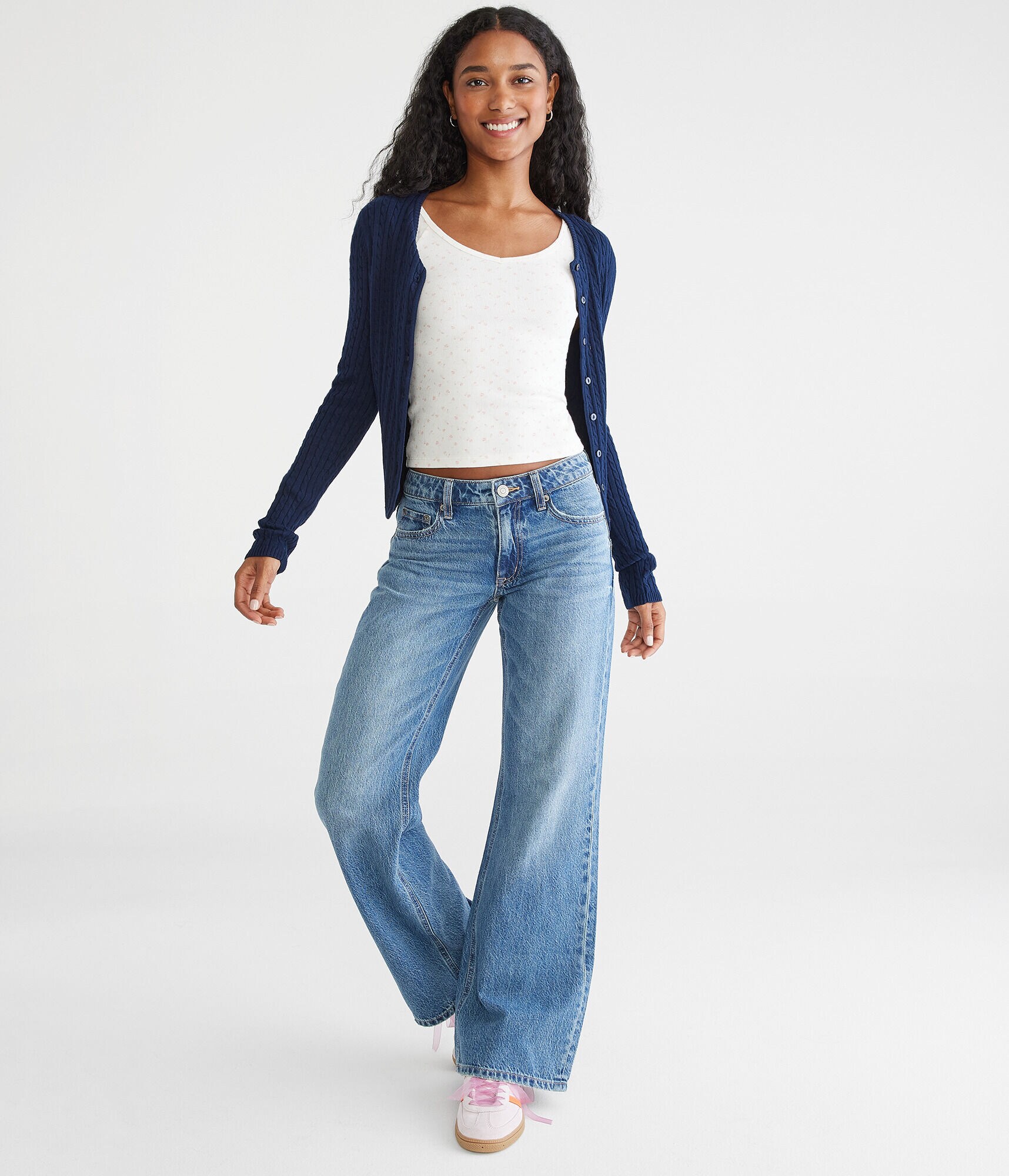 Low-Rise Baggy Flare Jean