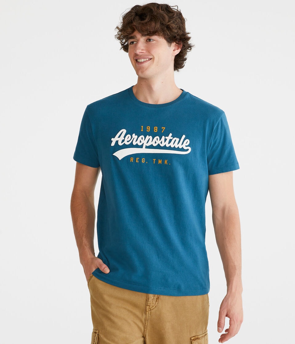 Aeropostale Script Appliqué Graphic Tee