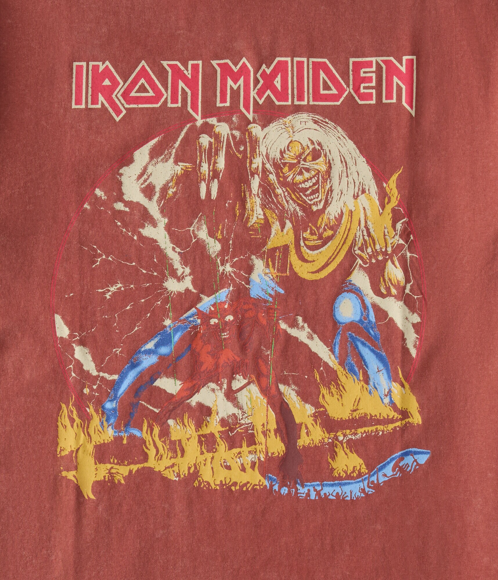 Iron Maiden Number Of The Beast Relaxed Graphic Tee