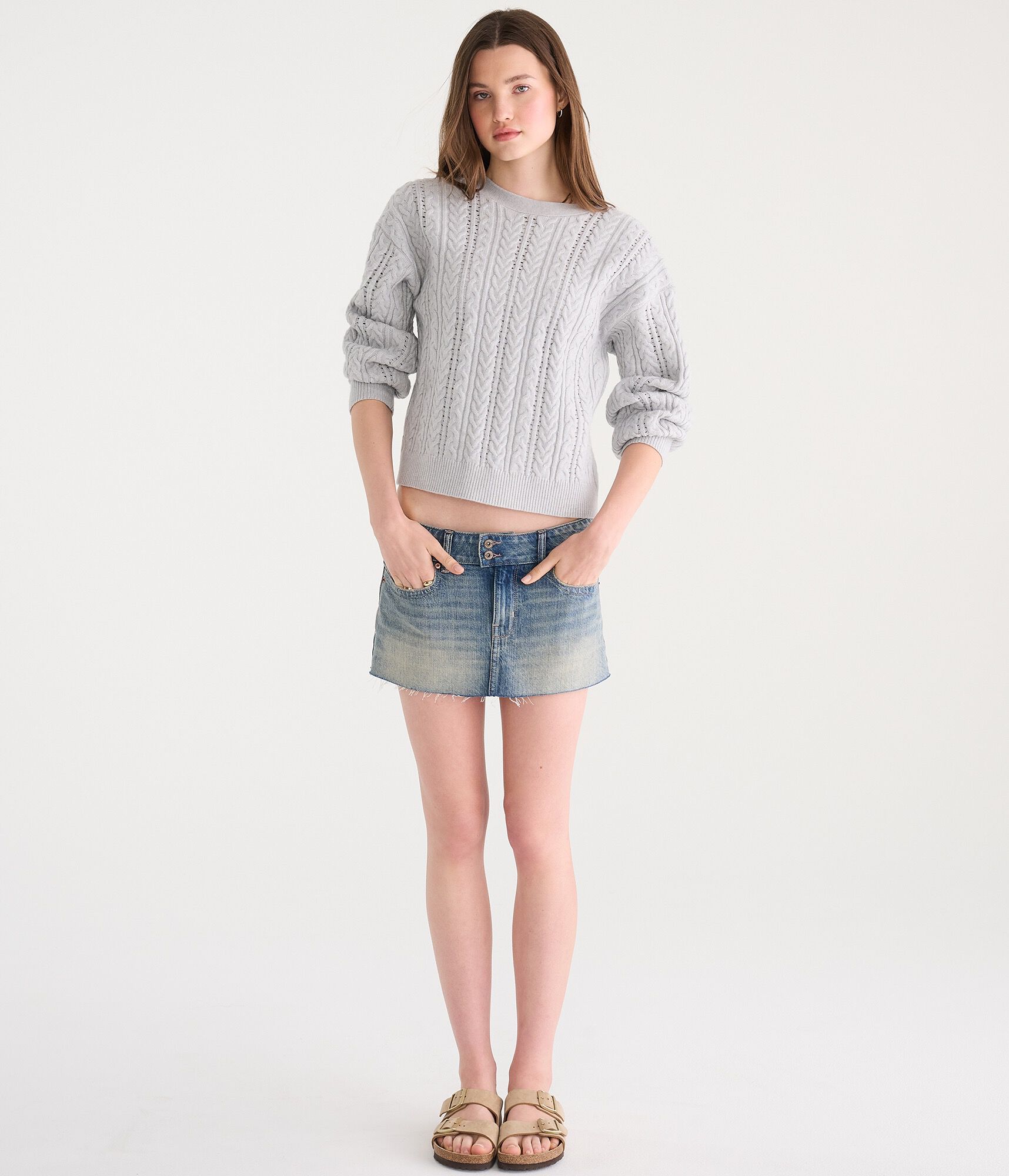 Cable Reversible Tie Cardigan