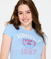 Aeropostale 1987 Crest Appliqué Graphic Tee