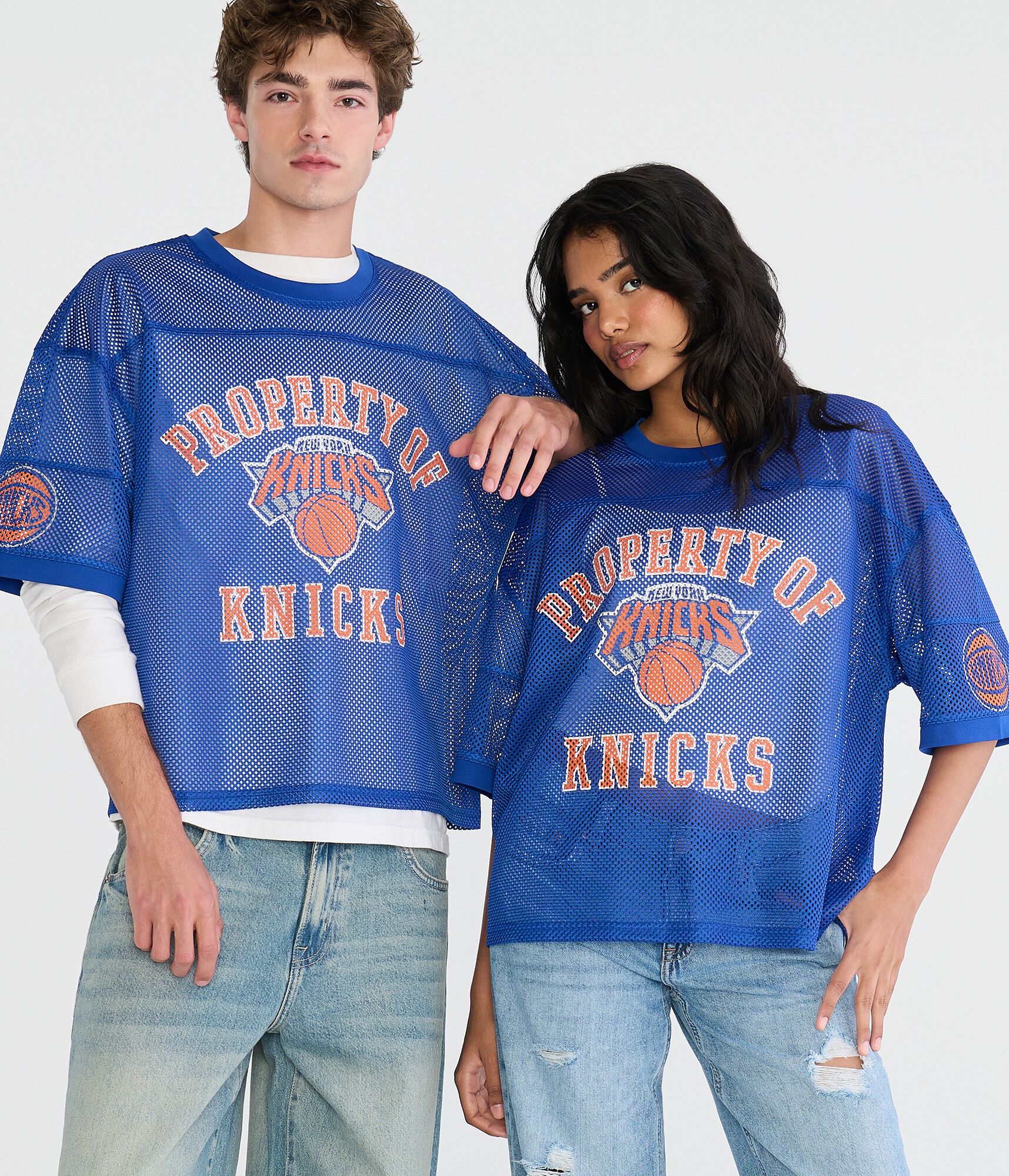 Property Of New York Knicks Boxy Mesh Tee