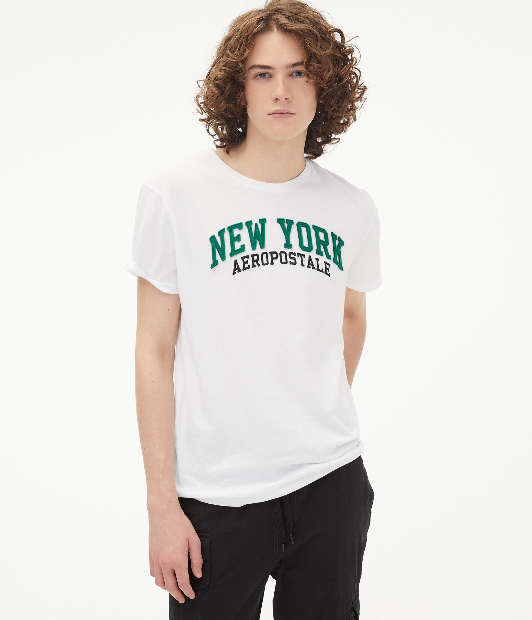 New York Aeropostale Logo Appliqu&eacute; Graphic Tee