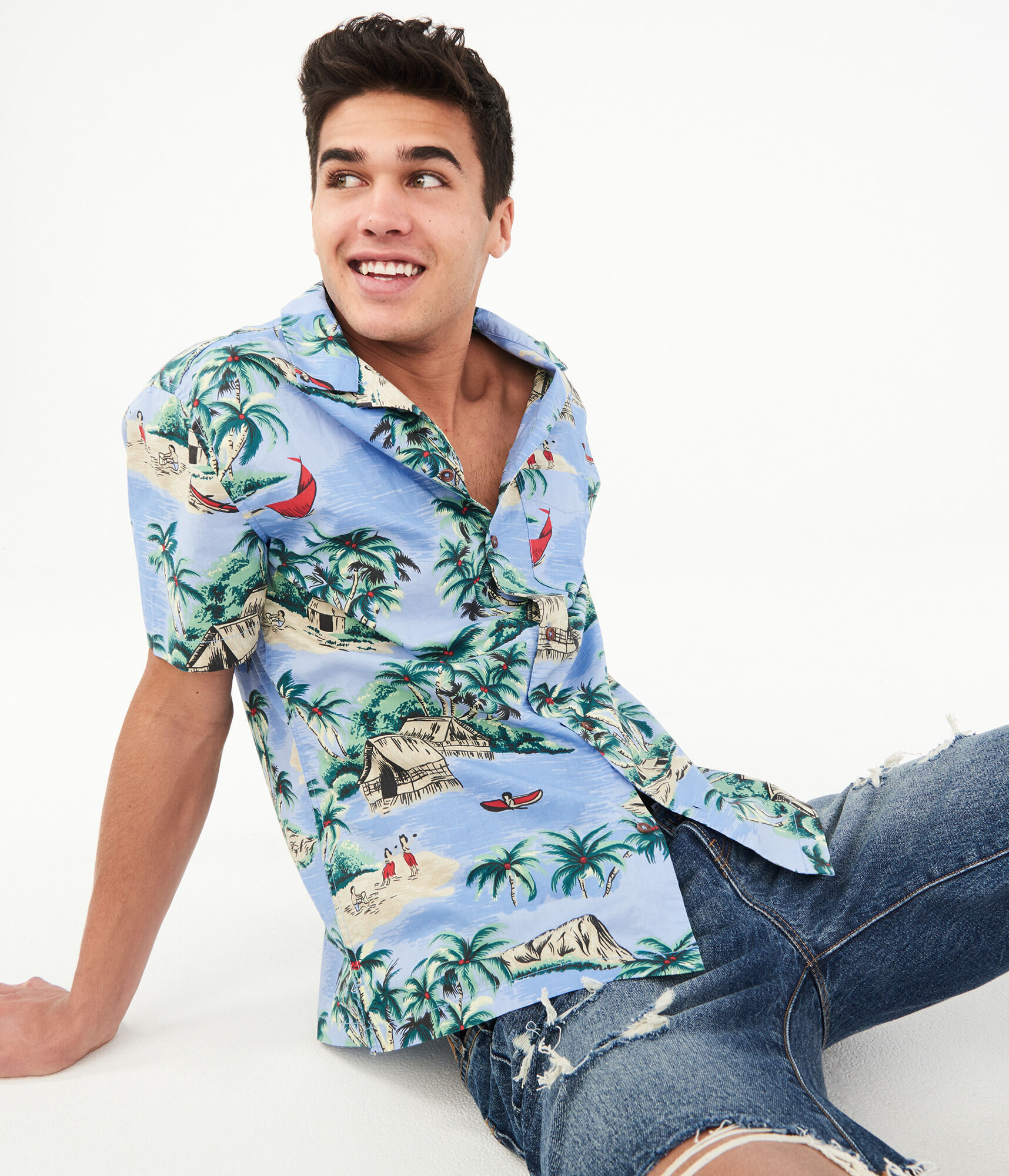 Island Life Button-Down Resort Shirt
