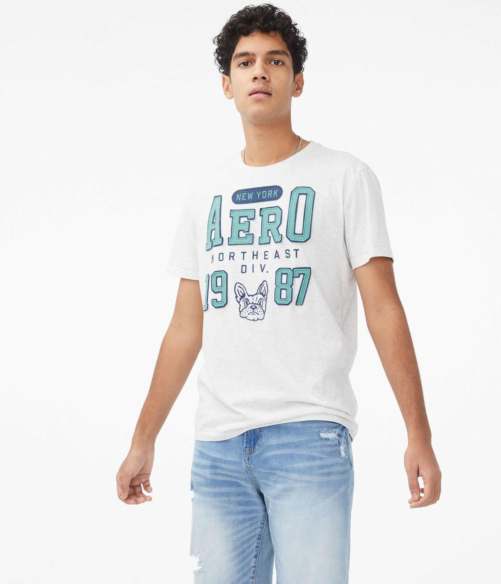 Aero 1987 Bulldog Logo Graphic Tee