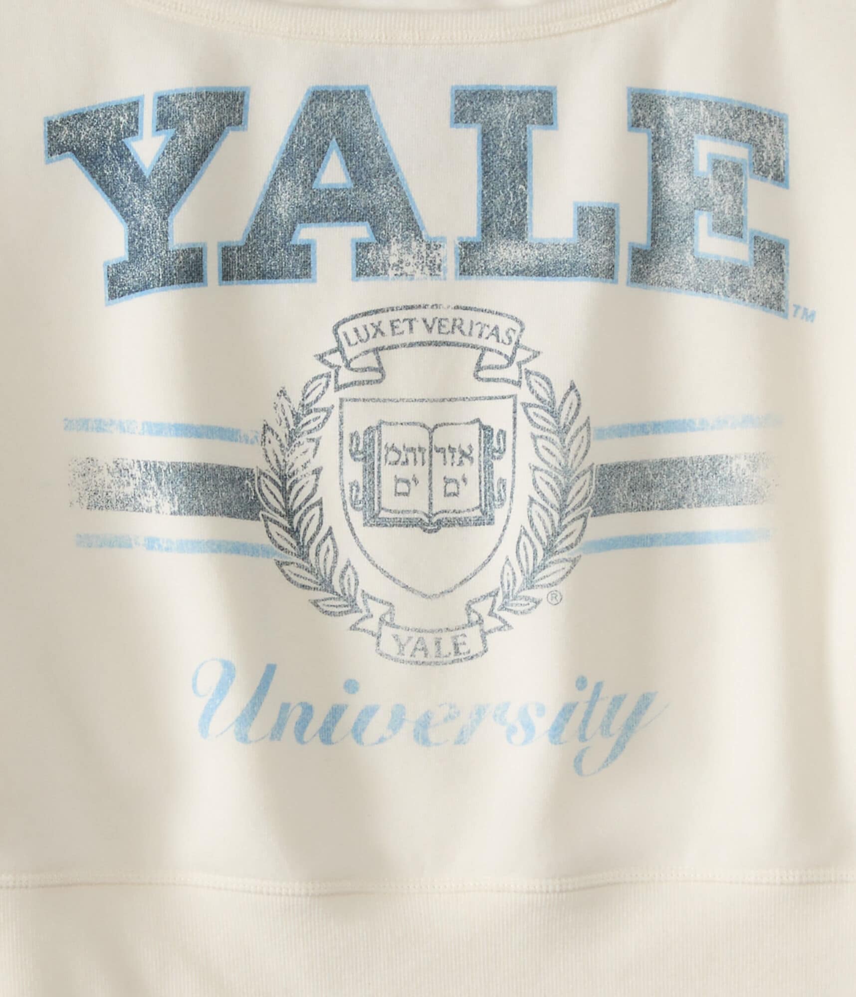 Yale University Cropped Off-The-Shoulder Sweatshirt