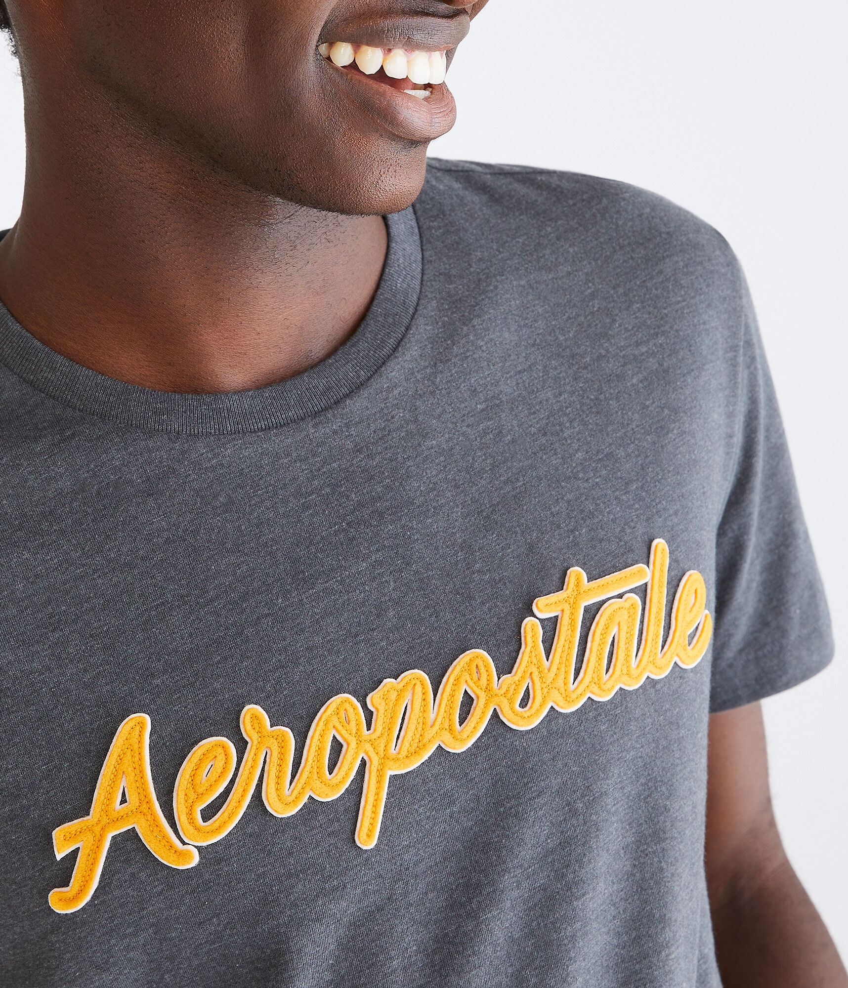 Aeropostale Script Logo Appliqu&eacute; Graphic Tee