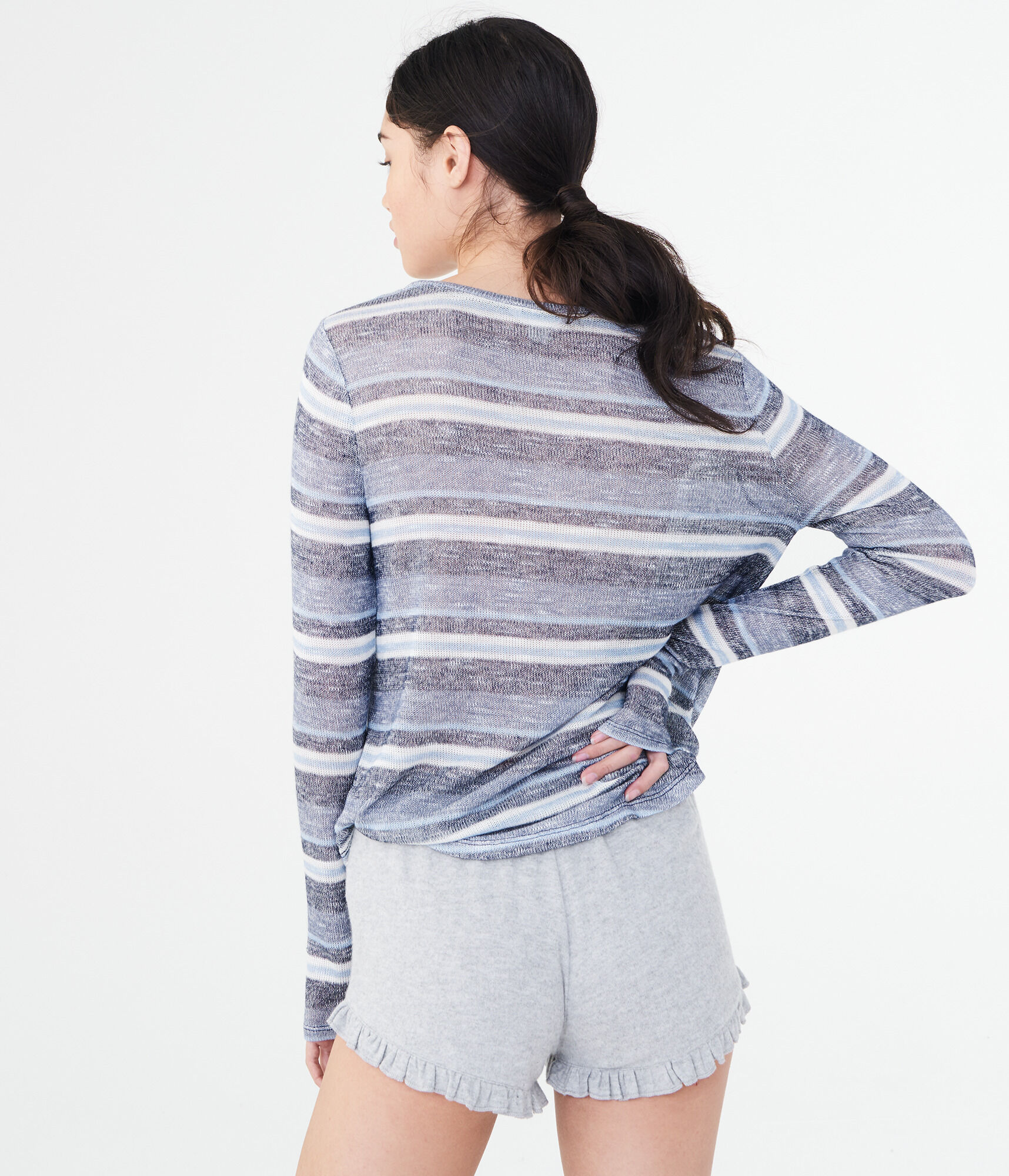 Striped Scoop-Neck Top