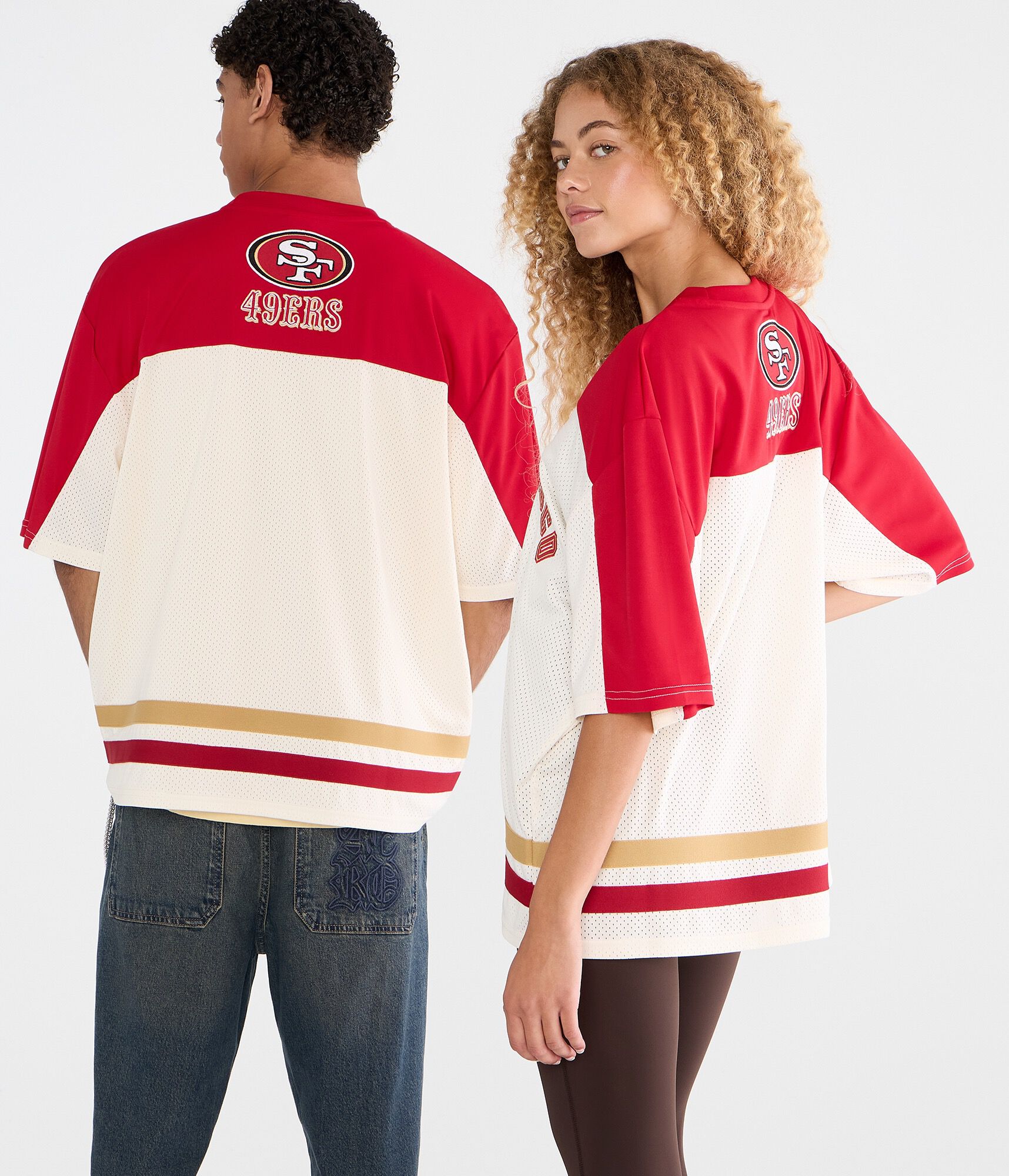 San Francisco 49ers Colorblock Mesh Top
