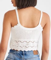 Open-Stitch Flyaway Sweater Tank