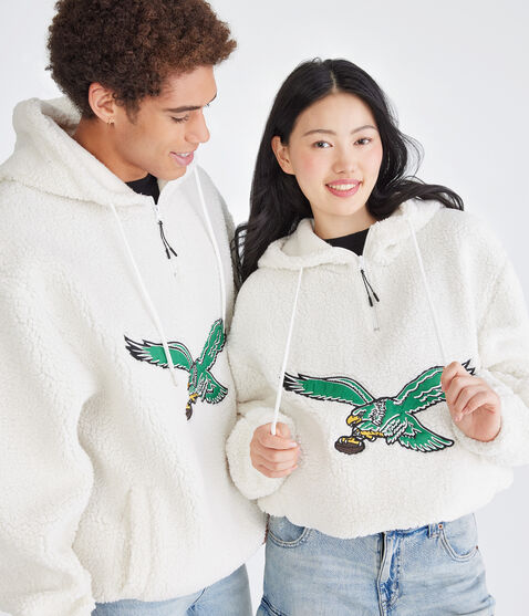 Philadelphia Eagles Quarter-Zip Sherpa Hoodie Philadelphia Eagles Quarter-Zip Sherpa Hoodie