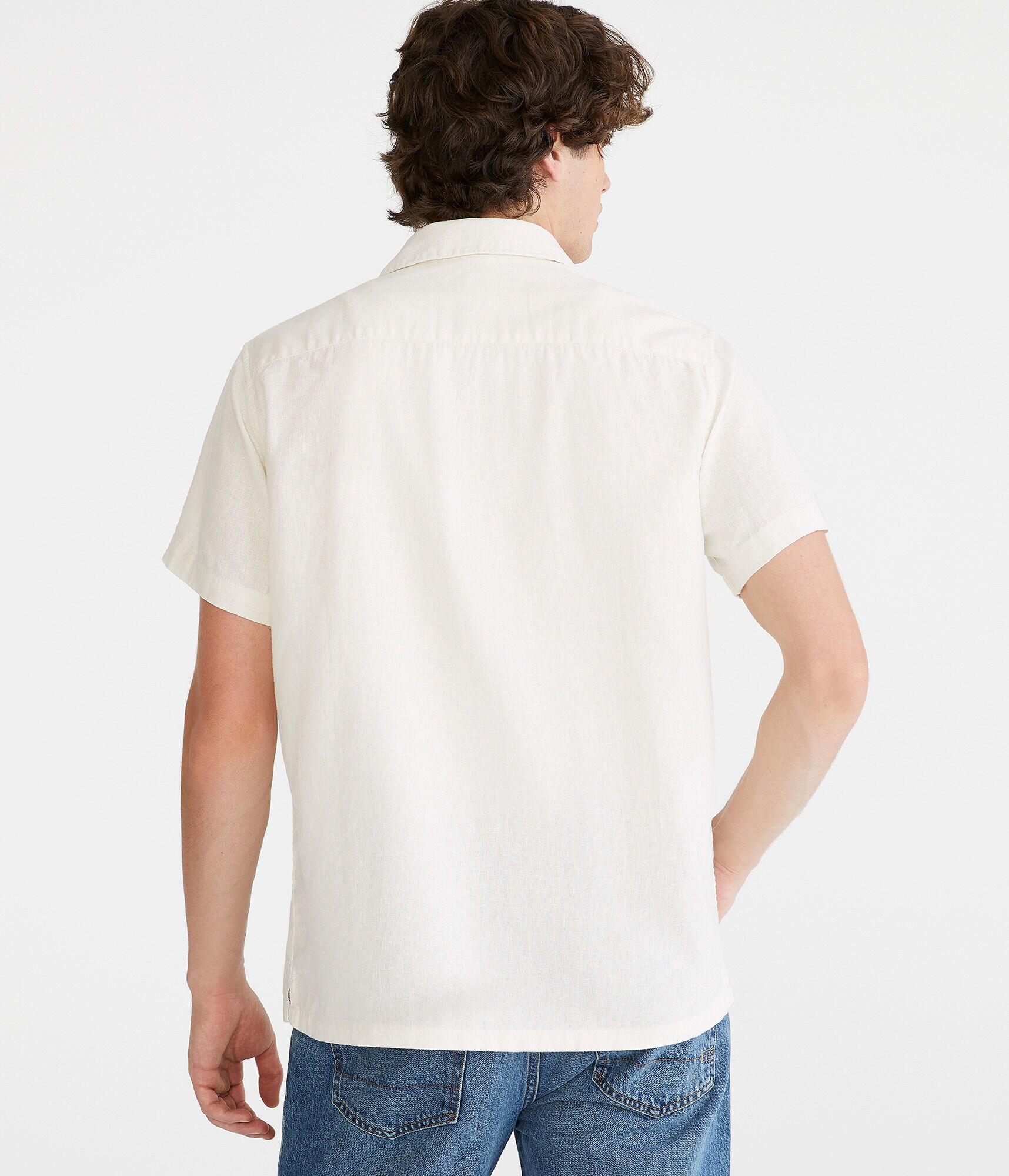 Floral Embroidered Camp Shirt