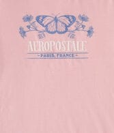 Aeropostale Paris Butterfly Graphic Tee