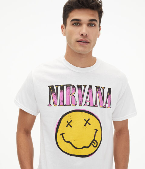 Nirvana Smiley Face Graphic Tee Nirvana Smiley Face Graphic Tee