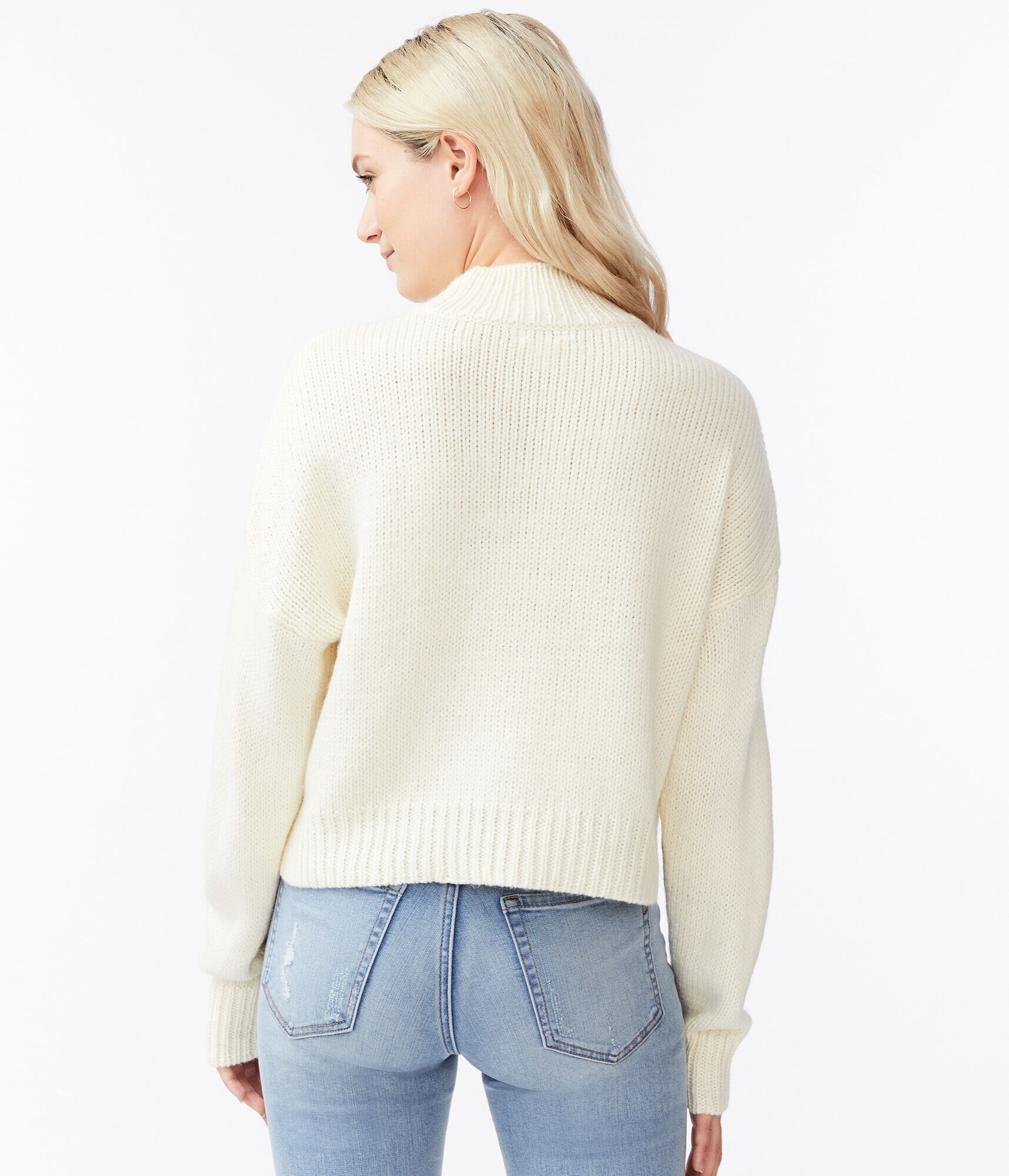 Cozy Mock-Neck Cropped Sweater