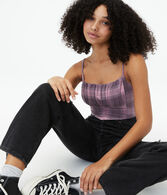 Plaid Cropped Bandana Cami