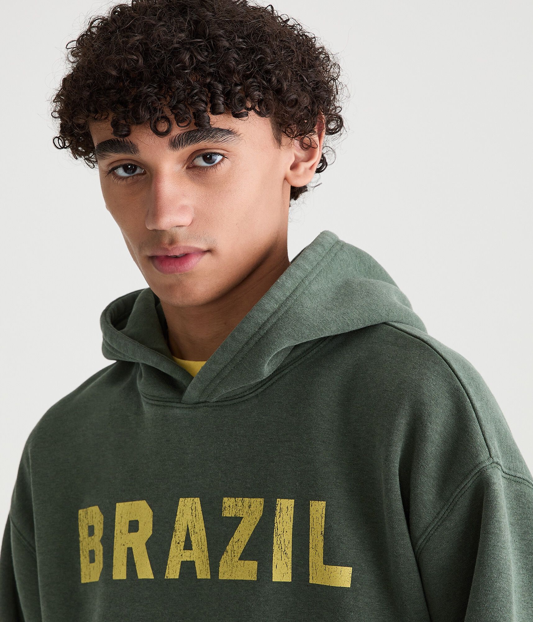 Brazil Flag Pullover Hoodie