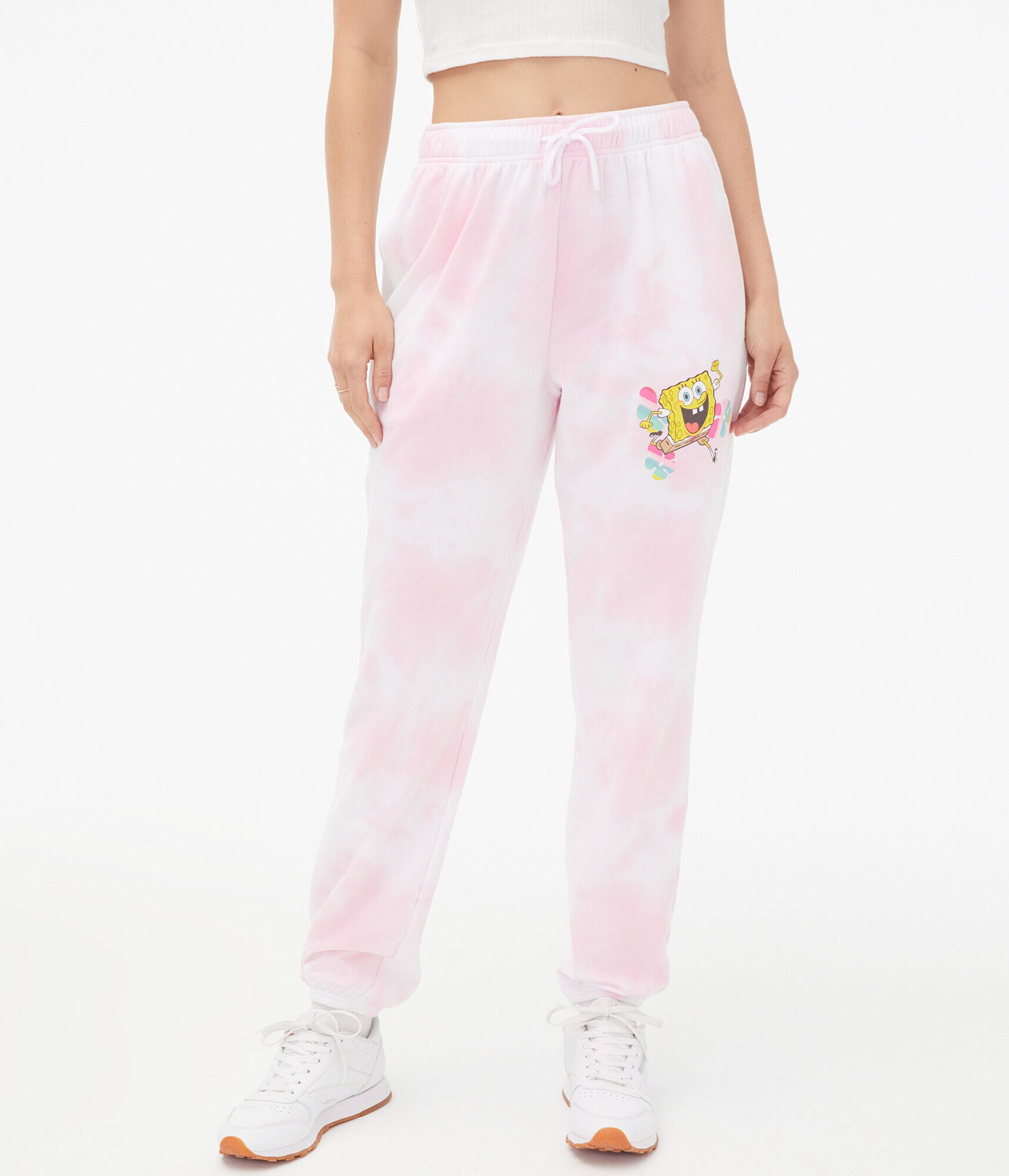 SpongeBob Tie-Dye Boyfriend Cinched Sweatpants***