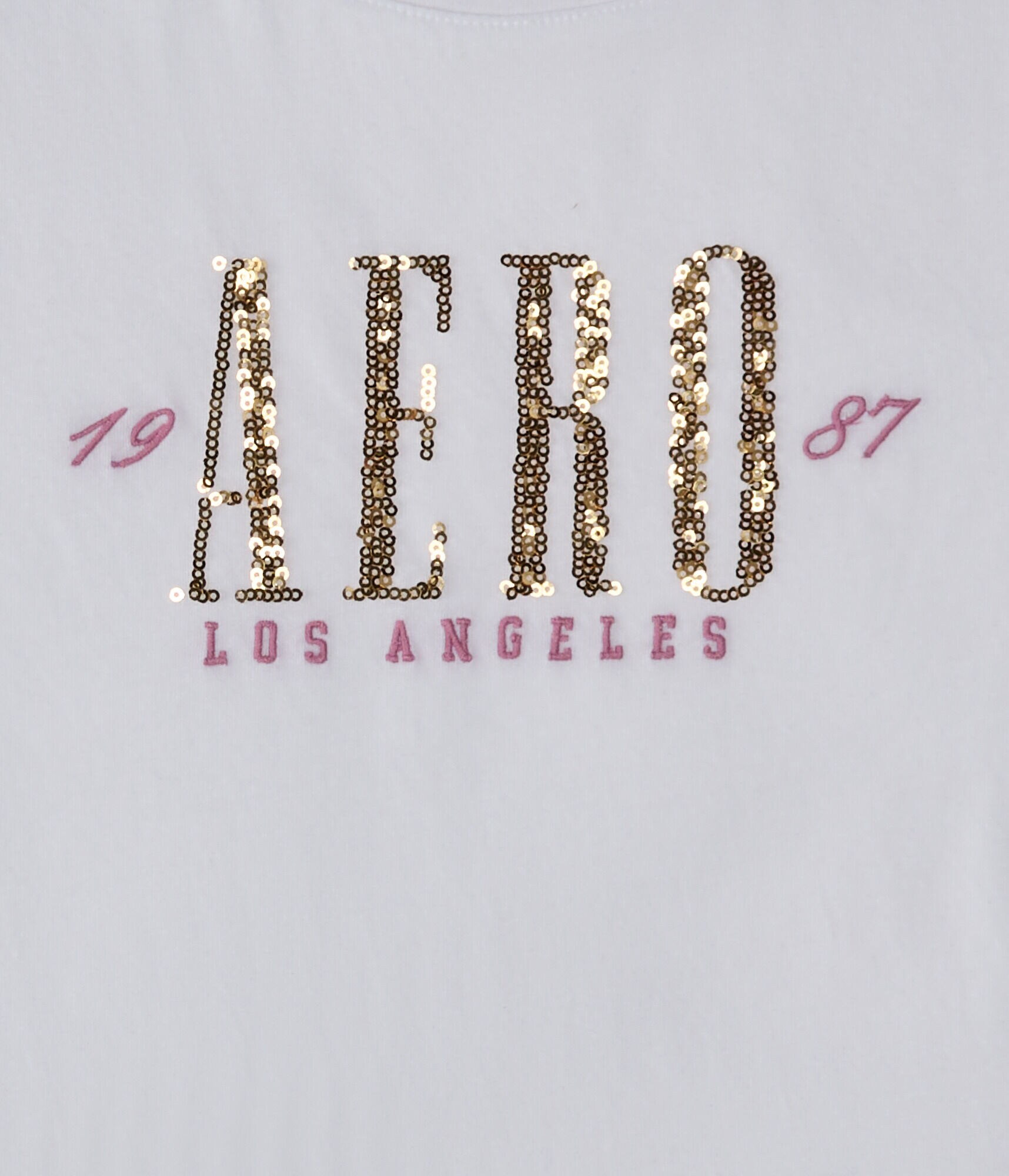 Aero Los Angeles Sequin Graphic Tee