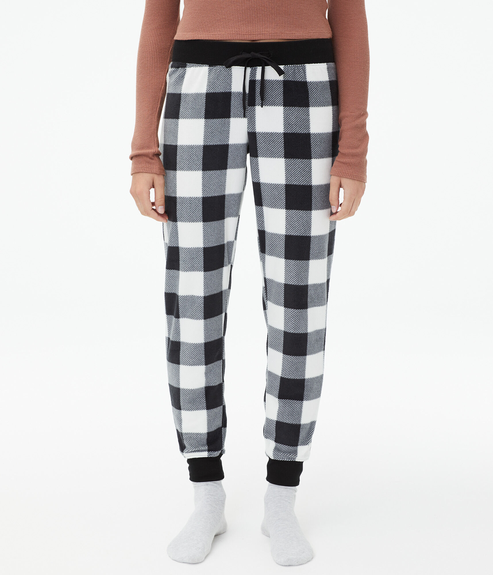 Buffalo Plaid Polyfleece Joggers